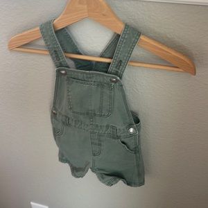 Khaki Green Adjustable Overalls